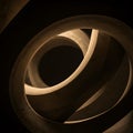 Intertwined Spiral Architecture Royalty Free Stock Photo