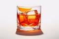 Sazerac cocktail, close-up photography. isolated in White background.