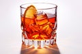 Sazerac cocktail, close-up photography. isolated in White background.