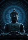 Serene Buddha A Cosmic Meditation Royalty Free Stock Photo