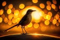 A Striking Silhouette of a ChalkBrowed Mockingbird Detailed Wildlife Photography with Stunning Depth of Field