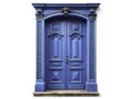 Stunning Classic Blue Door A Bold Statement Piece for Interior or Exterior Design HighQuality Studio Shot on White Royalty Free Stock Photo