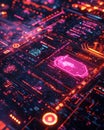 Exploring the Futuristic Intersection of Metaverse and Augmented Reality with Glowing Computer Processors