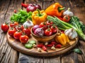 A Vibrant Display of Fresh Italian Pinzimonio A Healthy Vegetarian Appetizer Featuring a Colorful Array of Raw Royalty Free Stock Photo