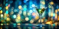 Stunning Double Exposure Martini Glass Abstract Art Photography Featuring a Sophisticated Cocktail Royalty Free Stock Photo
