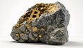 Bitcoin in stone - Witness the power of cryptocurrency with this stunning photo of Bitcoin's rising chart - ai