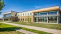 Stunning Modern Educational Facility Exterior Sleek Facade and Open Design for a FutureFocused Learning Environment Royalty Free Stock Photo