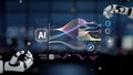 Futuristic Robotics Interface with AI Visualization and Data Analysis in a High-Tech Environment for Innovation and Royalty Free Stock Photo