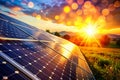 Stunning Bokeh Effect Highlights the Efficiency of Solar Panel Technology A Clean Energy Vision for a Sustainable Royalty Free Stock Photo
