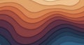 Abstract Wavy Background: Layered Gradient in Earthy Tones Royalty Free Stock Photo