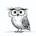 Detailed and Realistic Scared Owl Illustration A Visual Prompt Generator Output for Artistic Inspiration Royalty Free Stock Photo