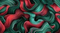 Enchanting Harmony: Abstract Red and Green Pattern. Generative AI Royalty Free Stock Photo