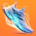 Energized Running Shoes for the Ultimate Run Royalty Free Stock Photo