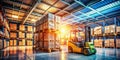 Optimizing Warehouse Efficiency Forklift Operations with Strategically Stacked Pallets for Enhanced Logistics and
