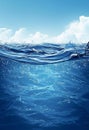 Serene Underwater Beauty: Sunlit Depths, Clear Blue Waters, and Vibrant Skies in a Tranquil Aquatic Scene Royalty Free Stock Photo