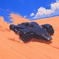 Futuristic Desert Racer in Action