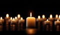 Candlelight Serenity: A Glowing Tribute Royalty Free Stock Photo