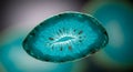 Stunning Teal Agate Slice, Close-up Macro Photography Royalty Free Stock Photo