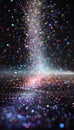 A captivating image of tiny multi colored stars against a dark surface evoking wonder and creativity Royalty Free Stock Photo