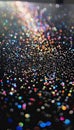 A captivating image of tiny multi colored stars on a dark background, evoking wonder and creativity Royalty Free Stock Photo