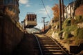 A captivating image of a train in motion, traversing the tracks, capturing the beauty and excitement of train travel, An old-