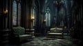 Gothic Room Enigma Unveiling the Eerie Charm in Ultra High Resolution AI generative