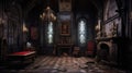 Gothic Room Enigma Unveiling the Eerie Charm in Ultra High Resolution AI generative