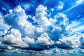 A Captivating Impressionistic Cloudscape Light Blue Sky with Fluffy Clouds AIGenerated Documentary Photography Style Royalty Free Stock Photo