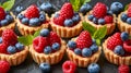 Captivating indoor kitchen studio session capturing the allure of delectable tarts