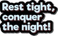 Rest Tight Conquer Night Aesthetic Lettering Vector Design