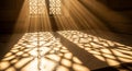 Sunlight and Shadow Patterns in Architectural Interior Royalty Free Stock Photo