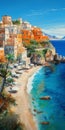 Captivating Italian City: Vibrant Colors, Coastal Charm, And Tranquil Gardenscapes Royalty Free Stock Photo