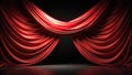 Captivating 4K Minimalist Animation Red Wavy Curtains for Cinematic Openings Intros