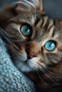 Captivating Kitty: A Glimpse into the Worried World of a Blue-Ey