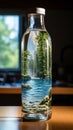 A Captivating Lake View Encased in a Bottle Royalty Free Stock Photo