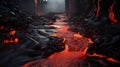 Captivating lava wallpaper: fiery beauty and volcanic landscapes in breathtaking visuals. Earth's core, hot lava