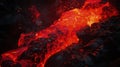 Captivating lava wallpaper: fiery beauty and volcanic landscapes in breathtaking visuals. Earth's core, hot lava Royalty Free Stock Photo