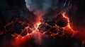 Captivating lava wallpaper: fiery beauty and volcanic landscapes in breathtaking visuals. Earth's core, hot lava Royalty Free Stock Photo