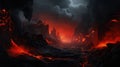 Captivating lava wallpaper: fiery beauty and volcanic landscapes in breathtaking visuals. Earth's core, hot lava