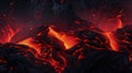 Captivating lava wallpaper: fiery beauty and volcanic landscapes in breathtaking visuals. Earth's core, hot lava Royalty Free Stock Photo