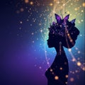 Elegant LeftAligned Glowing Silhouette Graphic Modern Design Element for Posters Cards and Branding