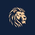 Captivating Lion Head Logo With Gold Flaming Hair