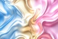 This captivating liquid backdrop features flowing metallic waves in pastel pink, blue, and gold. The sleek surface Royalty Free Stock Photo