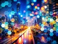 Captivating Long Exposure Photography Abstract Hexagon Light Trails Create a Stunning Geometric Design Background