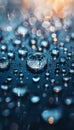 Captivating macro background of colorful wet surface adorned with glistening water droplets