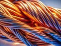 Detailed Closeup of Insulated Electrical Wire A Macro Photography Study of Conductor Materials and Insulation Royalty Free Stock Photo