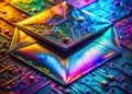 Intricate Reflections of a Metallic Envelope A Macro Exploration of Digital Communication and Design
