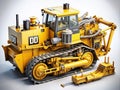 Detailed Exploded View of a Construction Dozer D10 Model A Macro Photography Deep Dive into Mechanical Components Royalty Free Stock Photo