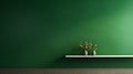 Captivating Minimalist Green Wall With Elegant Chiaroscuro