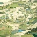 Vibrant Golf Course Mosaic - Aerial Perspective Royalty Free Stock Photo